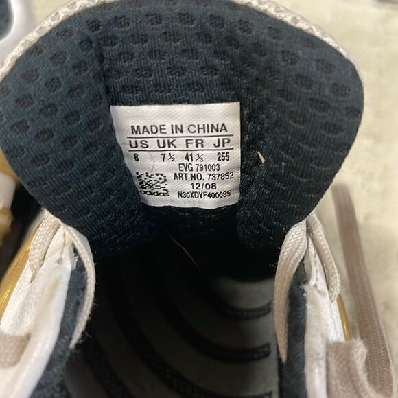 Adidas Powerband Chassis Golf Shoes White/Black/Gold Men’s Size 8 - Picture 7 of 7